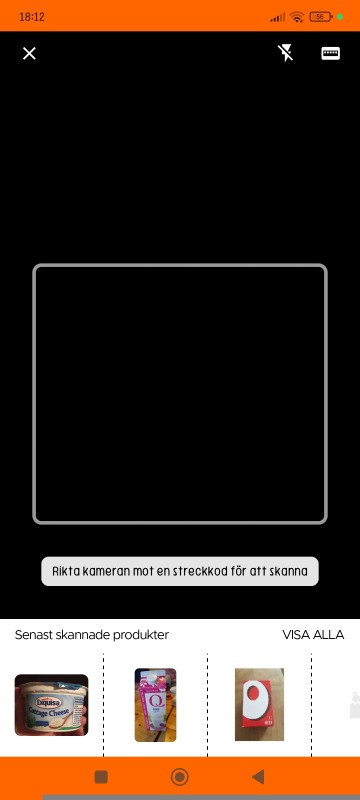 Bluetooth scanner icon in barcode scan screen